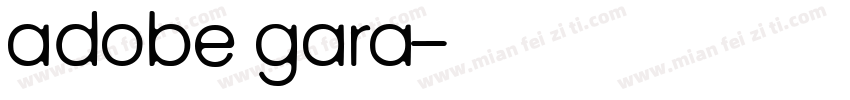 adobe gara字体转换